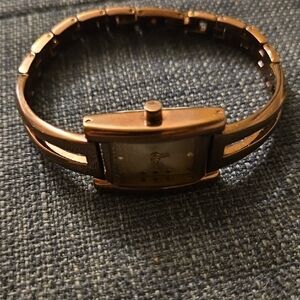 next Rose Gold Rectangular Stainless Steel Bracelet Watch
